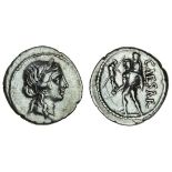 Julius Caesar (48-47 BC), AR Denarius, mint moving with Caesar in Africa, diademed head of Venus ri