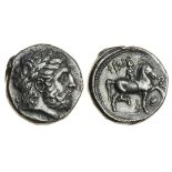 Kingdom of Macedon, Philip II (359-336 BC), AR Tetradrachm, 13.84g, Pella, c.323-316 BC, laureate h