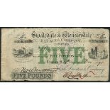 Swaledale & Wensleydale Banking Company Limited, £5, Leyburn, 24 December 1895, serial number K 947