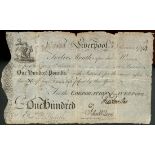 Corporation of Liverpool, £100 bill of exchange, 8 September 1794, serial number 0864, (Outing 3036