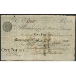 Birmingham Bank (William Dickenson, Thomas Goodall, Mich Goodall & Wm Dickenson Junr), £5, 21 Octob