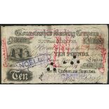 Gloucestershire Banking Company, £10, Stow and Moreton, 1 January 187[8], serial number G457, (Outi