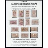 Ceylon Stamp Duty 1872-86 used collection on pages comprising 1872 5c. to 100r. sets in both lilac
