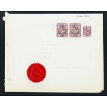 Bechuanaland Revenue 1922-32 collection of document pages (4),