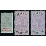 Great Britain Board of Agriculture 1889 1/- to £5 set of six, overprinted "cancelled", superb mint