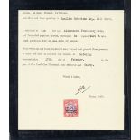 Bechuanaland Revenue Group of document pages (4), all bearing c.1930 Narrow spacing "Bechuanaland/