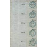 Great Britain Consular Service 1885 denominated in dollars, 25c. grey-blue, complete booklet pane p