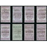 Great Britain Paymaster General's Service 1890 1d. to £5 set of eight,