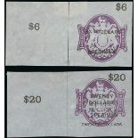 Great Britain Consular Service c.1885 denominated in dollars 25c. to $20, conplete set of ten, impe