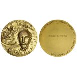 3rd Convention Francaise du Cinema Fantastique, Paris, 1974 bronze-gilt medallion, obverse, bust o