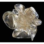 Verona Film Festival, 2001 presentation Murano glass flower, one petal with etched inscription, 'A