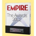 Empire Awards, Lifetime Achievement Award, 2002 square-shaped acrylic award, with inscribed prese