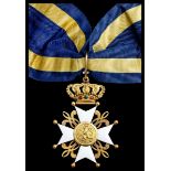 Netherlands, Kingdom, Order of the Netherlands Lion, Commander's neck Badge, 75mm including cro...