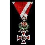 Austria, Empire, Order of Leopold, Knight´s breast Badge, 58mm including crown suspension x 30m...