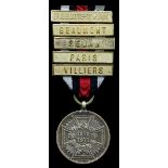 Germany, Prussia, War Merit Medal 1870-71, bronze, 5 clasps, Villiers, Paris, Sedan, Beaumont,...