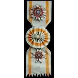 Japan, Empire, Order of the Sacred Treasure, First Class set of insignia, sash Badge, 65mm, sil...