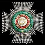 The Most Honourable Order of the Bath, Knight Commander's (K.C.B.) Star, silver, gold, and enam...