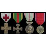 France (4), Red Cross Commemorative Cross 1870-71; Marne Medal; Verdun Medal; Volunteer Combata...