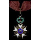 Belgium, Kingdom, Order of the Crown, Commander's neck Badge, 78mm including wreath suspension...