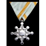 Japan, Empire, Order of the Sacred Treasure, 8th Class breast Badge, silver, extremely fine, in...