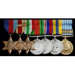 A fine Second World War and Korean War campaign group of six awarded to Craftsman W. J. Hart, R...