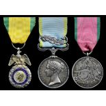A Crimea Medaille Militaire group of three awarded to Colour-Sergeant J. Whittaker, 65th Foot,...