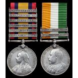 Pair: Major J. F. Oliver, Manchester Regiment, late Roberts' Horse Queen's South Africa 1899-1...