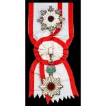 Japan, Empire, Order of the Rising Sun, First Class set of Insignia, sash Badge, 109mm includin...