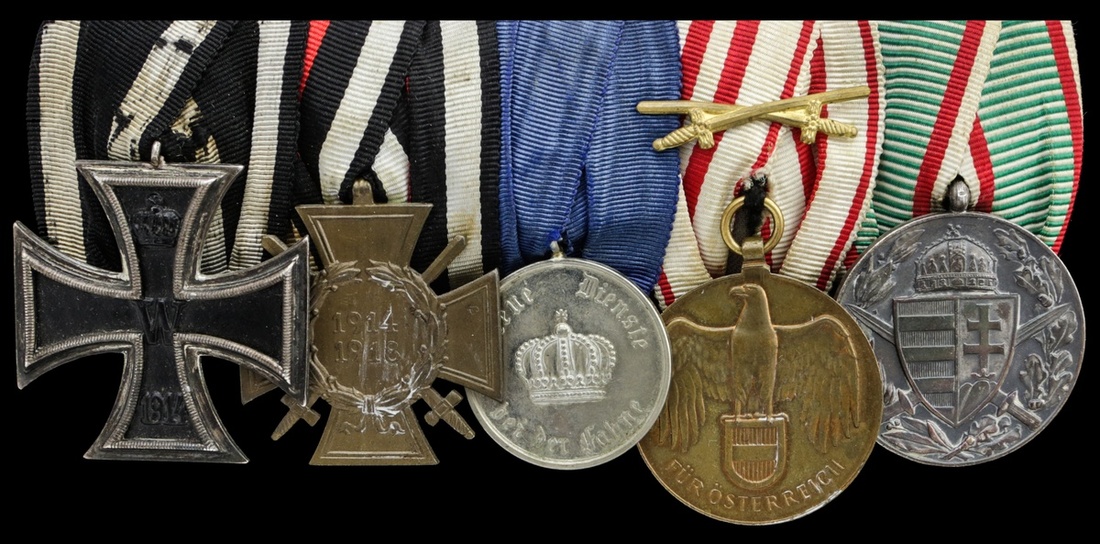 A group of Great War German awards Germany (3), Prussia, Iron Cross 1914, Second Class breast...