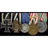 A group of Great War German awards Germany (3), Prussia, Iron Cross 1914, Second Class breast...