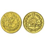 Qajar Dynasty, Mohammad 'Ali Shah (1907-09) gold Half-Toman (5000-Dinars), 1.42g, Tehran, AH13...