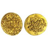 Zand Dynasty, Karim Khan (1753-79), gold Quarter-Mohur, 2.74g, type B, Dar al-Sultanah Isfahan,...