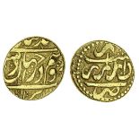 Zand Dynasty, Karim Khan (1753-79), gold Half-Mohur, 3.80g, type C, Dar al-Marz Rasht, date off...