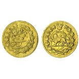 Qajar Dynasty, Mohammad 'Ali Shah (1907-09) gold Half-Toman (5000-Dinars), 1.46g, Tehran, AH13...