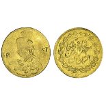 Qajar Dynasty, Muzaffar al-Din Shah (1896-1907), gold Half-Toman (5000-Dinars), 1.50g, Tehran,...