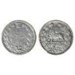 Qajar Dynasty, Muzaffar al-Din Shah (1896-1907), 5-Kran (5000-Dinars), silver AH1320 (1902), l...