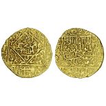 Safavid Dynasty, Ismail I (1501-24), gold Ashrafi, 3.52g, Dar al-Sultanate Tabriz, AH(9)20 (A....