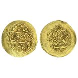 Qajar rebel, Taqi Khan Bafqi (1785-87), gold Quarter-Mohur, 2.67g, type A, Dar al-'Ibadat Yazd,...