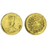 Qajar Dynasty, Nasir al-Din Shah (1848-96), gold 1/5-Toman (2000-Dinars), 0.58g, Tehran, AH1300...