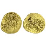 Safavid Dynasty, Tahmasp I (1524-76), gold Quarter-Mithqal, 1.16g, Mashhad, undated (A. O2593),...