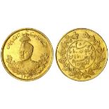 Qajar Dynasty, Ahmad Shah (1909-25), gold 10-Toman, 27.96g, Tehran, AH1334, uniformed bust of A...