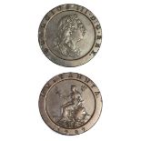 Great Britain. George III (1760-1820). "Cartwheel" 2 Pence, 1797. Laureate, draped bust right, rev.