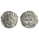 France. Carolingian. Charles the Bald (843-877). Denier. Le Mans. Carolus monogram; +GRATIAD-IREX,