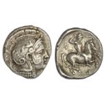 Thessaly. Pharsalos. AR Drachm, late Fifth-early Fourth Century BC. 6.05 gms. Magistrate: EPI-. He