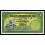 Palestine. Palestine Currency Board. 1 Pound. 1944. P-7d. No. B/1 106060. Green and black. Dome of