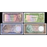 Syria. Central Bank of Syria. 5, 10, 25, and 50 Pounds. AH 1393 - 1973. P-94d, 95c, 96c, 97b. Scene