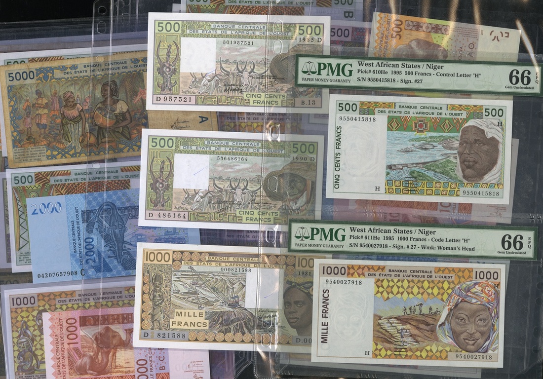 A nice lot of African Banknotes, 1914-modern. Includes: Mozambique -- 1914 10, 20 and 50 Centavos;