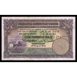 Palestine. Palestine Currency Board. 500 Mils. 15 August 1945. P-6d. No. J 828653. Purple on green.