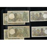 French West Africa. Banque de l'Afrique Occidentale. 1948-1954 issues: 100 Francs. 16 April, 27 De