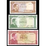 Jordan. Central Bank of Jordan. Second Issue - Law of 1959, ND. 1/2 Dinar. P-13a-c; 1 Dinar. P-14a,